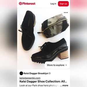 EUC Kelsi Dagger BROOKLYN- Park Leather/Suede OXFORD- Sz 9.5